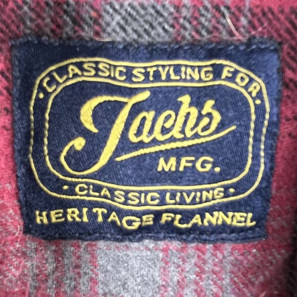 Jachs Mens XL Heritage Brawny Flannel Shacket Heavy Shirt Tartan Plaid Jacket - Picture 11 of 15